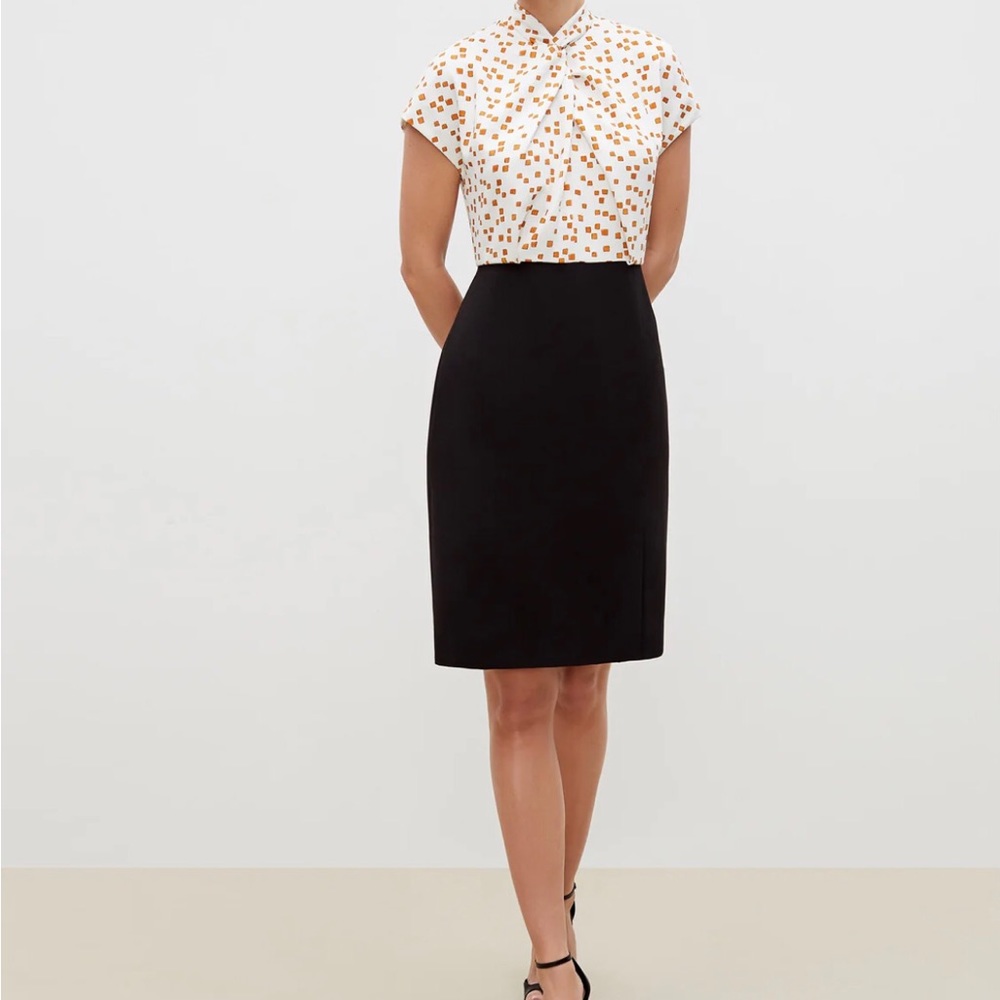 MM LaFleur Adelaide Dress Mosaic Print Goldenrod/Ivory 12 NWT Sale